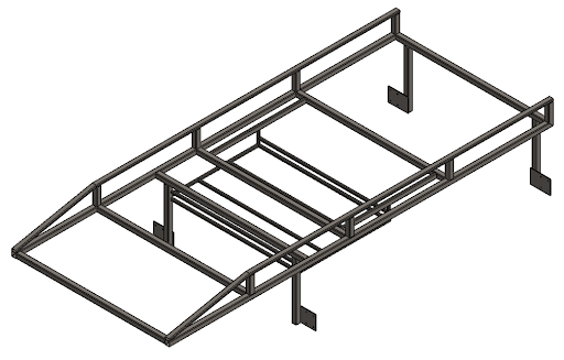 making frmae in solidworks with dimensions