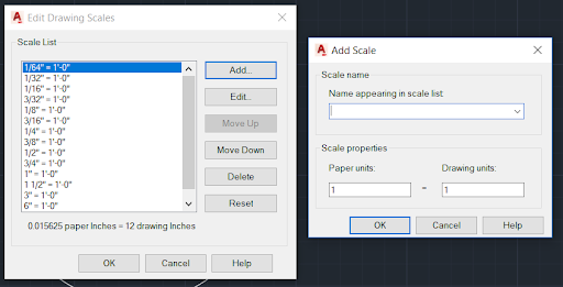 autocad scale drawing units