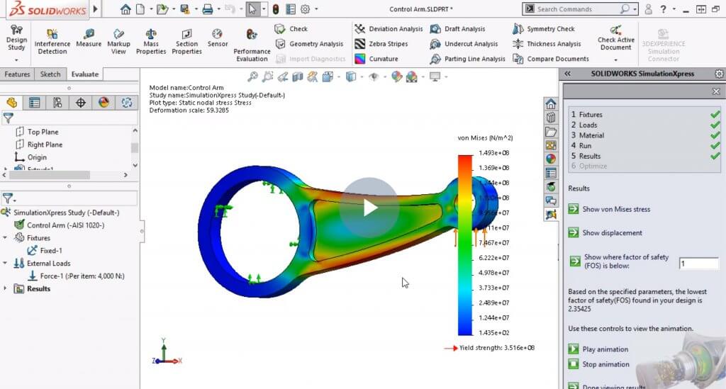 SolidProfessor Straightforward Stress Analysis with SOLIDWORKS